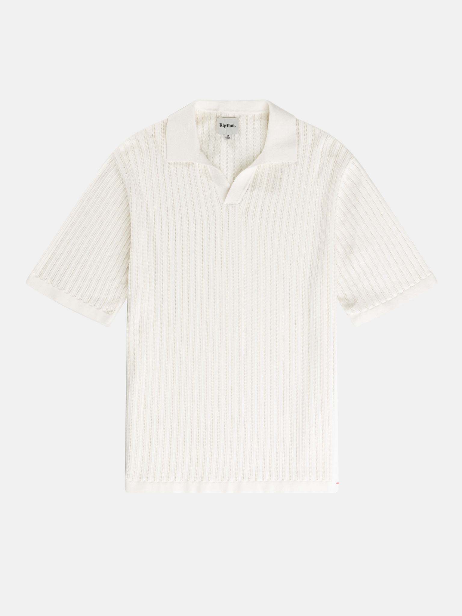 Rhythm Relaxed Knit SS Short Sleeve Polo Natural Ivory Cream White Men’s Top for Men Athens GA Georgia Kempt Menswear Store Near Me
