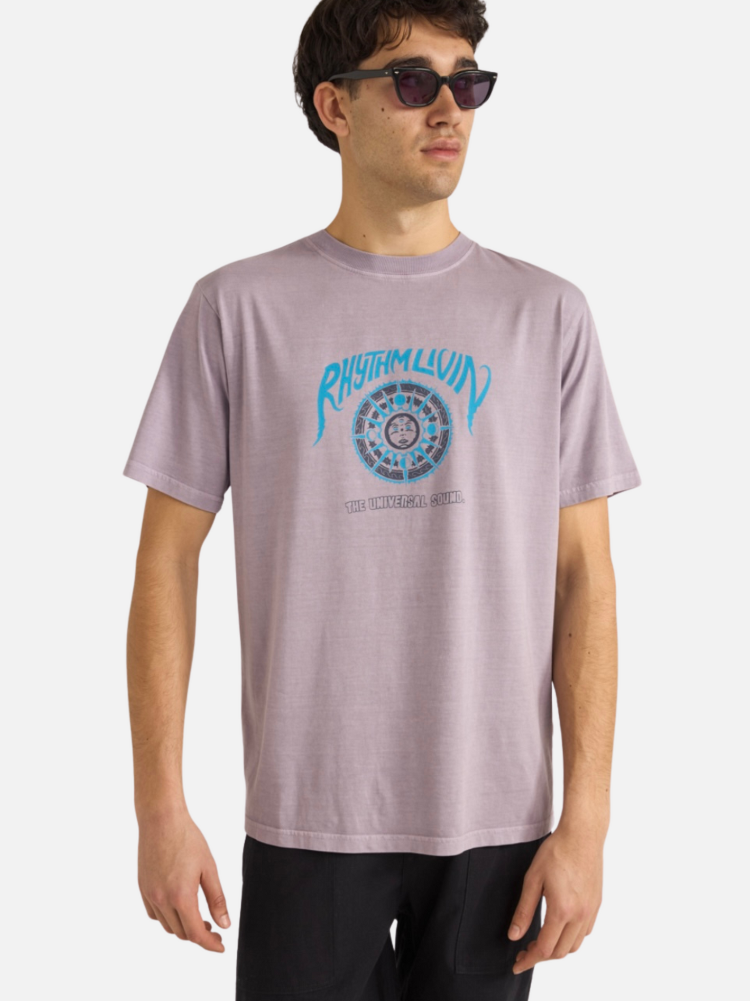 Rhythm Universal Sound SS T-Shirt Graphic Tee Vintage Plum Purple Short Sleeve Tops for Men Men’s Shirts Athens GA Georgia Kempt Menswear Store Near Me