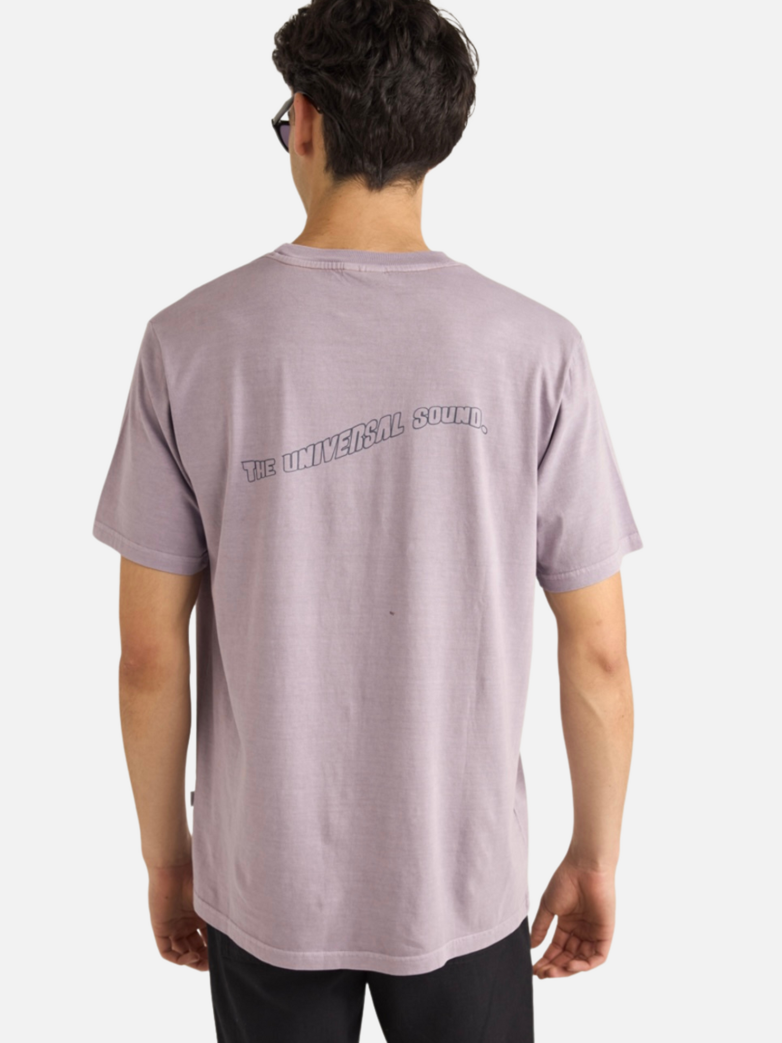 Rhythm Universal Sound SS T-Shirt Graphic Tee Vintage Plum Purple Short Sleeve Tops for Men Men’s Shirts Athens GA Georgia Kempt Menswear Store Near Me