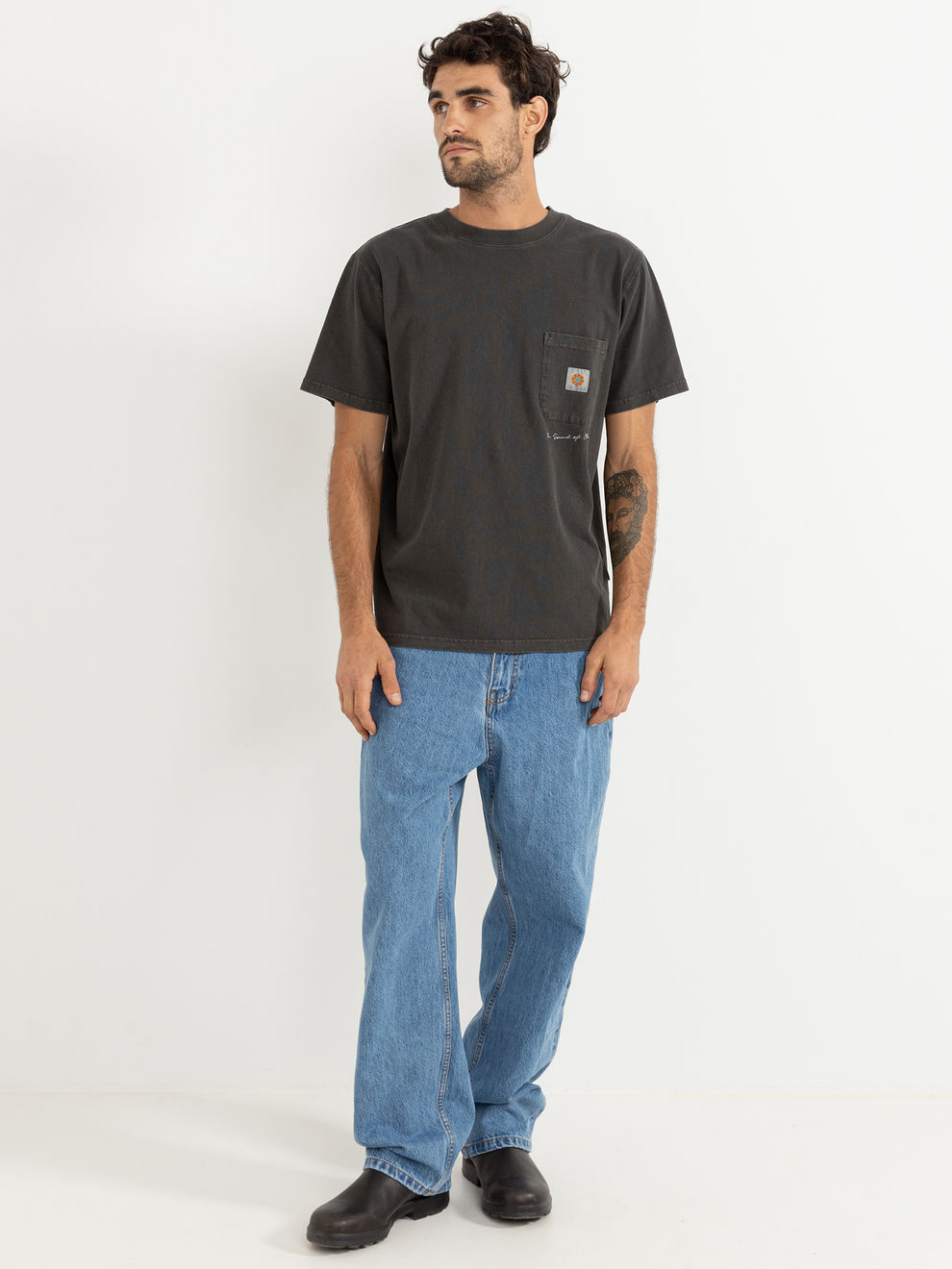 Rhythm Vintage Pocket SS Short Sleeve Tee T-Shirt Front Pocket Embroidery Athens GA Georgia Kempt Menswear Store Near Me