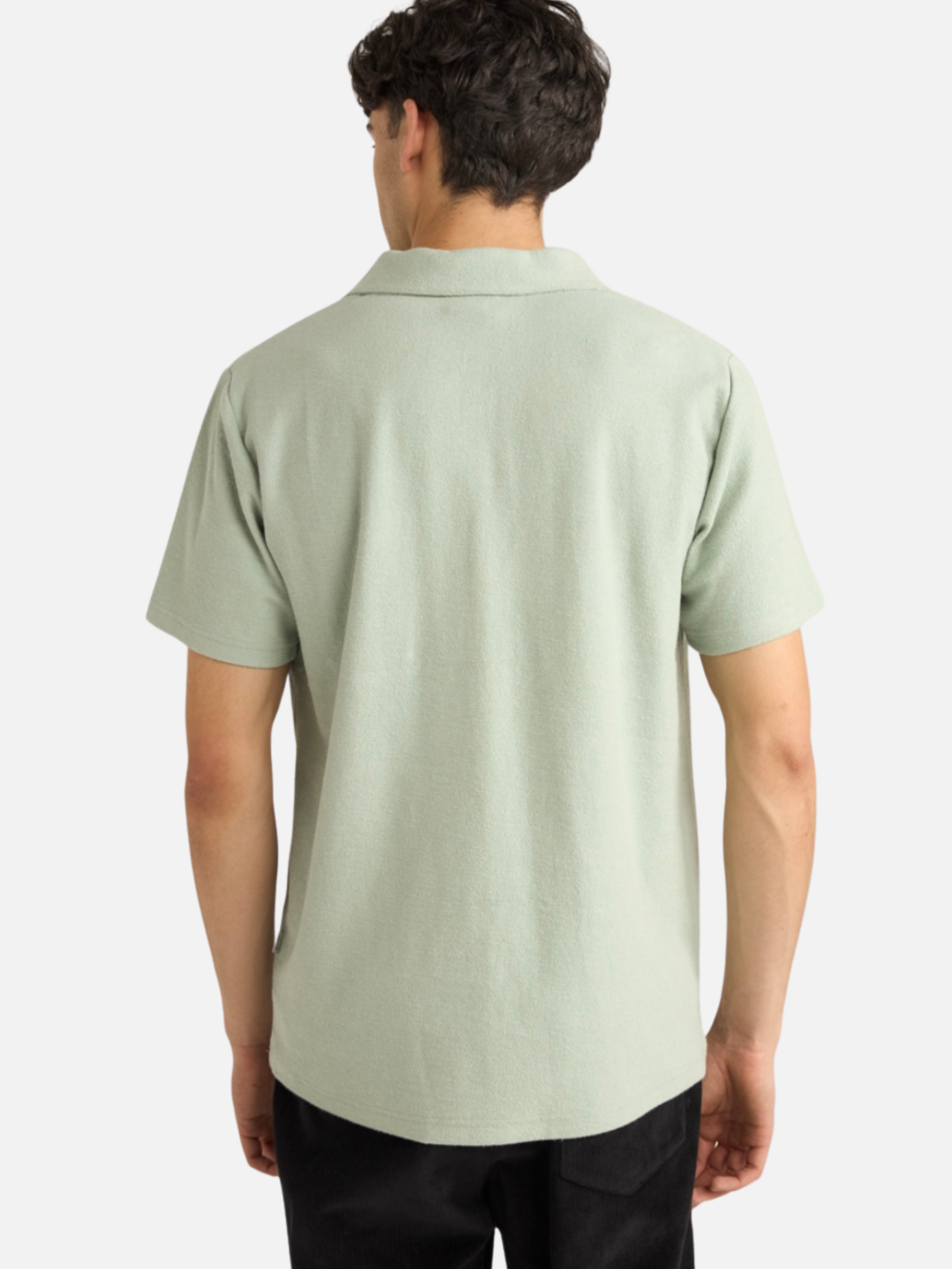 Rhythm Seafoam Green Blue Vintage Terry Polo Terrycloth Men’s Top for Men Spring Summer SS Short Sleeve Shirt Athens GA Georgia Kempt Menswear Store Near Me