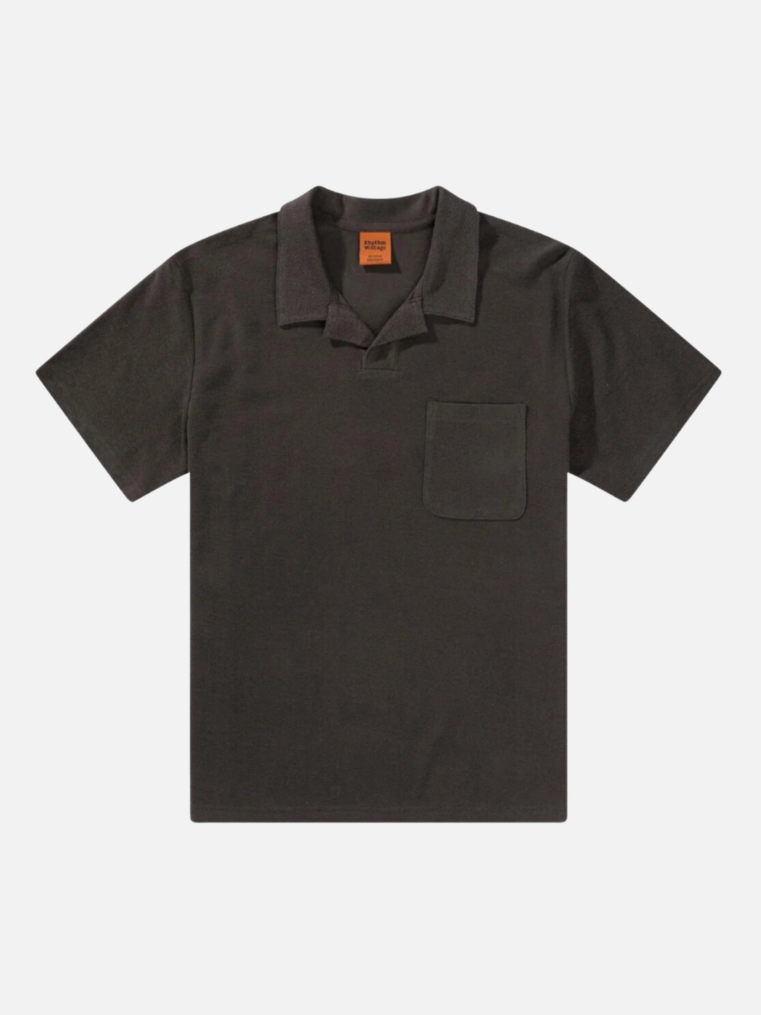 Rhythm Vintage Terry Polo Vintage Black Front Pocket Collared Men’s Top Shirt Athens GA Georgia Kempt Menswear Store Near Me