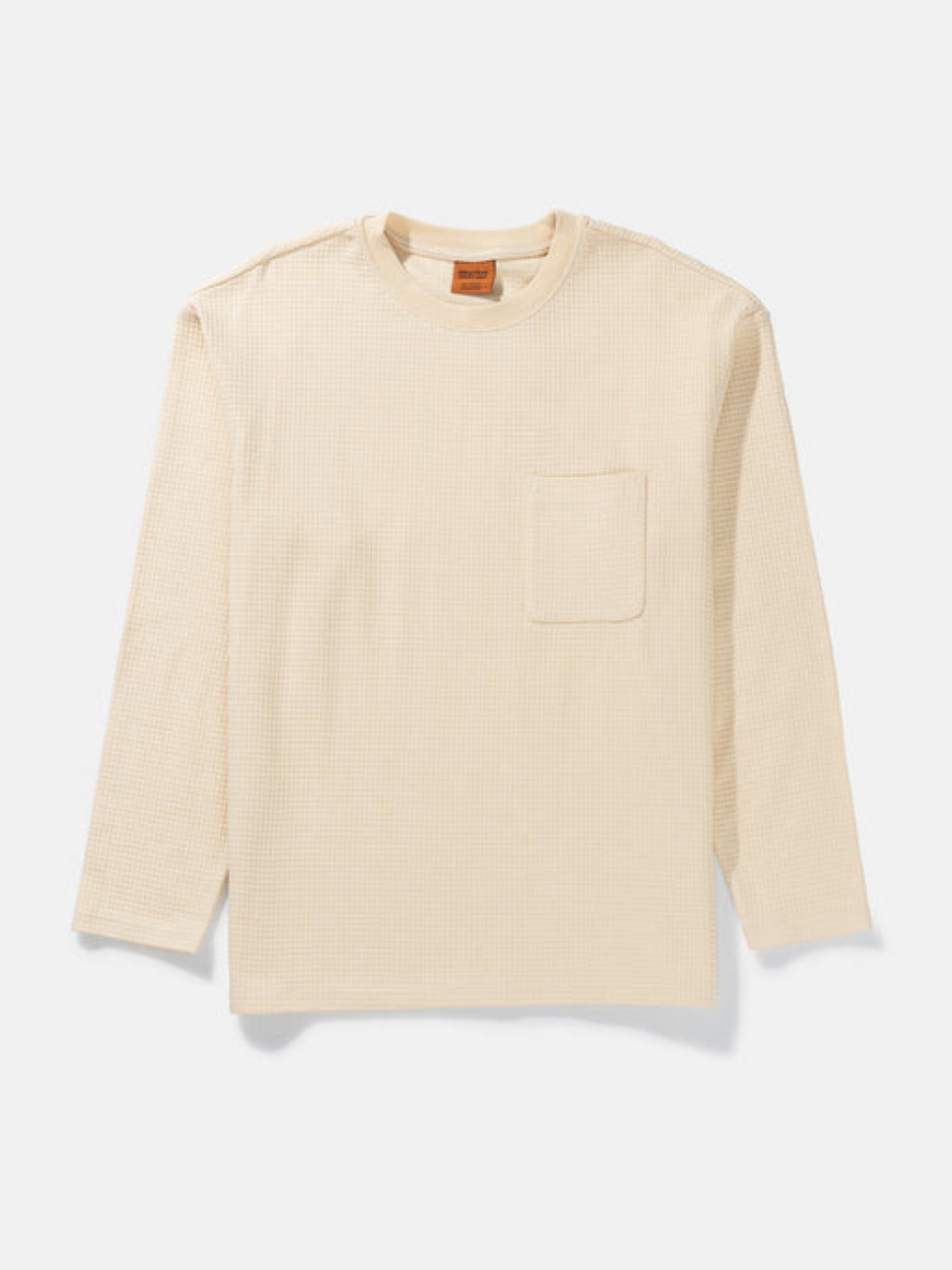 Rhythm Vintage Waffle LS Long Sleeve T-Shirt Men’s Top Natural Cream Front Pocket for Men Athens Kempt Menswear Store  