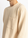 Rhythm Vintage Waffle LS Long Sleeve T-Shirt Men’s Top Natural Cream Front Pocket for Men Athens Kempt Menswear Store  