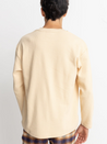 Rhythm Vintage Waffle LS Long Sleeve T-Shirt Men’s Top Natural Cream Front Pocket for Men Athens Kempt Menswear Store  