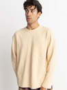 Rhythm Vintage Waffle LS Long Sleeve T-Shirt Men’s Top Natural Cream Front Pocket for Men Athens Kempt Menswear Store  
