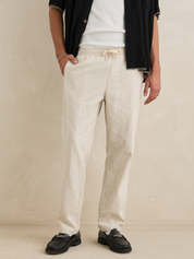 Rhythm Linen Jam Pant - Bone
