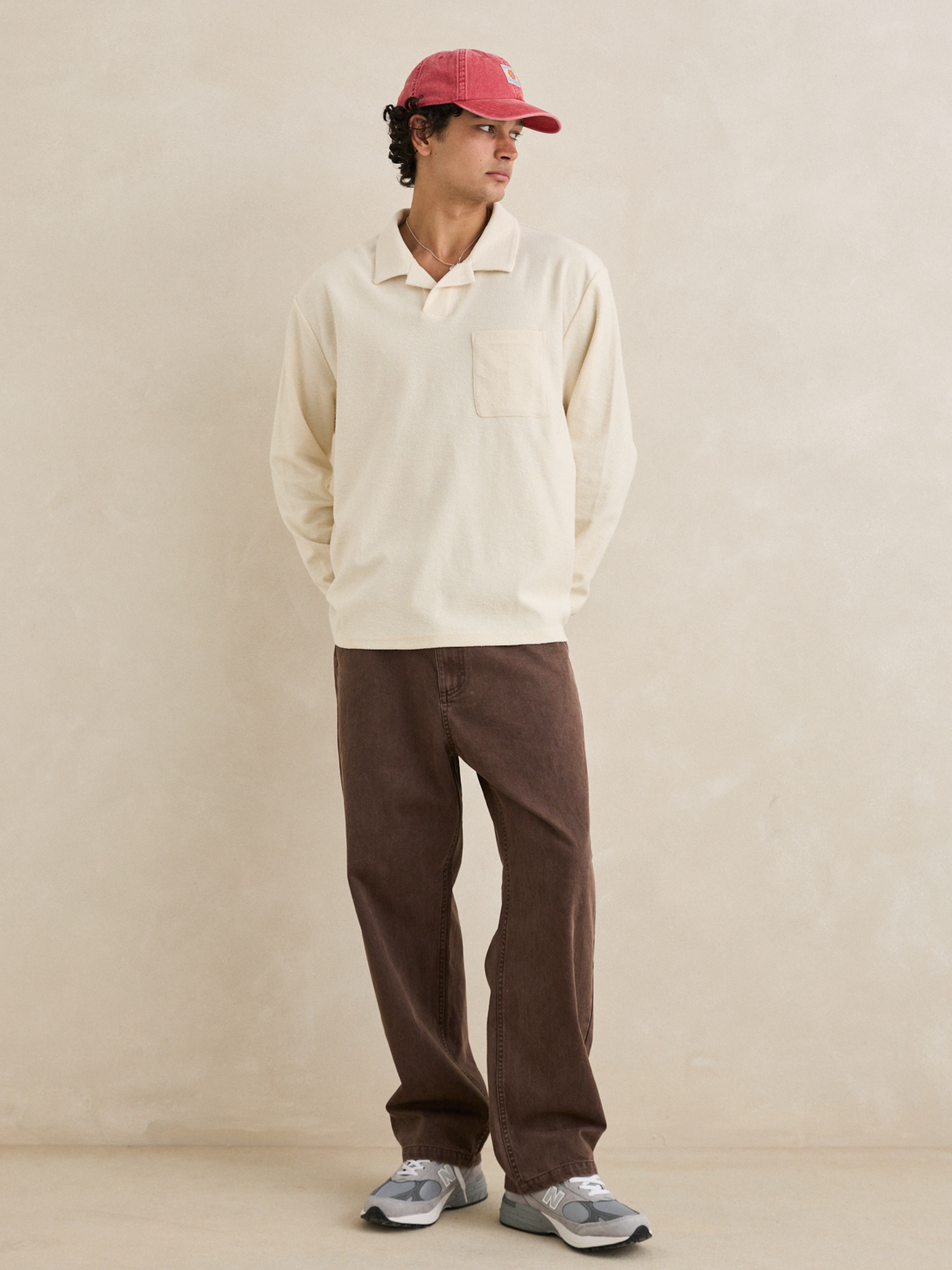 Rhythm Vintage Terry LS Polo