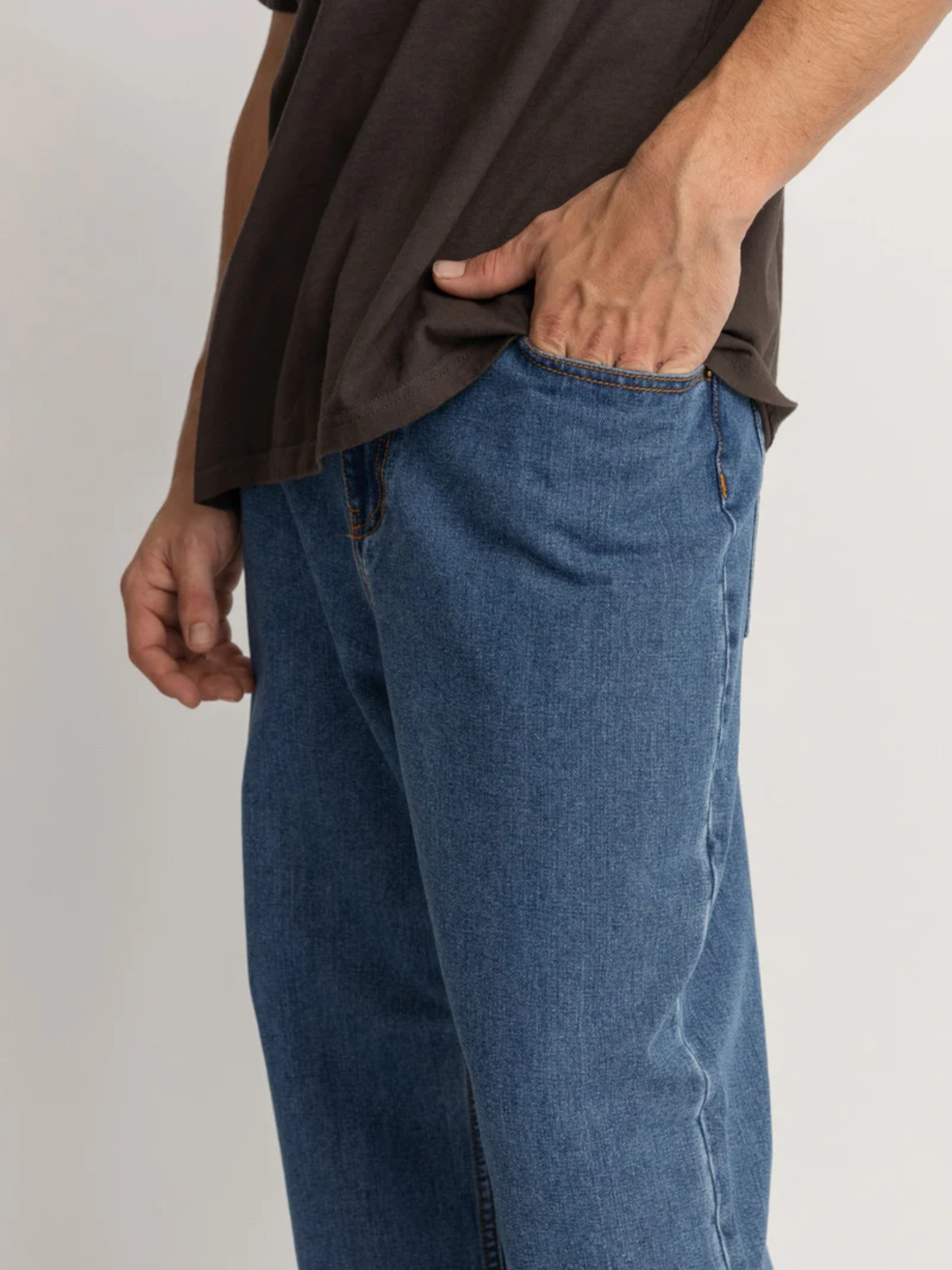 Rhythm Essential Jean Dark Blue Denim Kempt Mens Relaxed Fit Athens Georgia Shopping