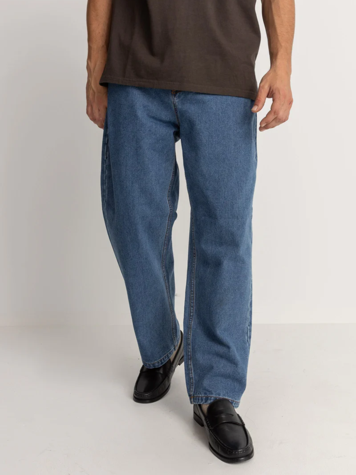 Rhythm Essential Jean Dark Blue Denim Kempt Mens Relaxed Fit Athens Georgia Shopping