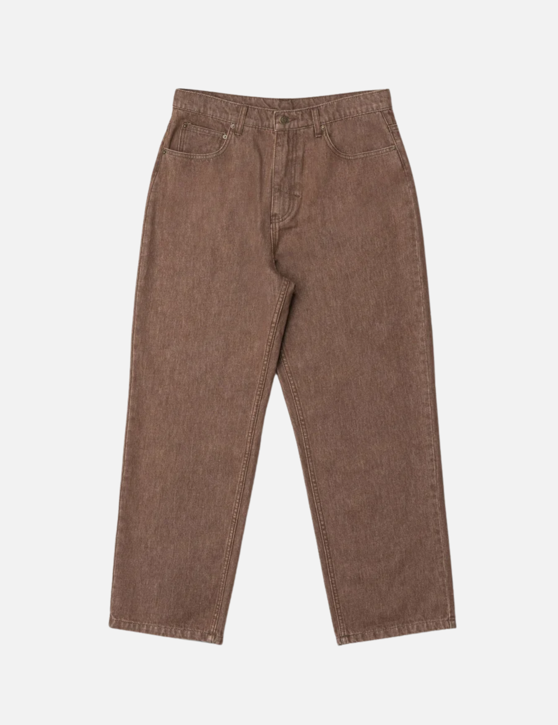 Rhythm Essential Jean Washed Brown Men's Straight Leg Relaxed Fit Denim Jean For Men Athens GA Georgia Kempt Menswear Store Near Me