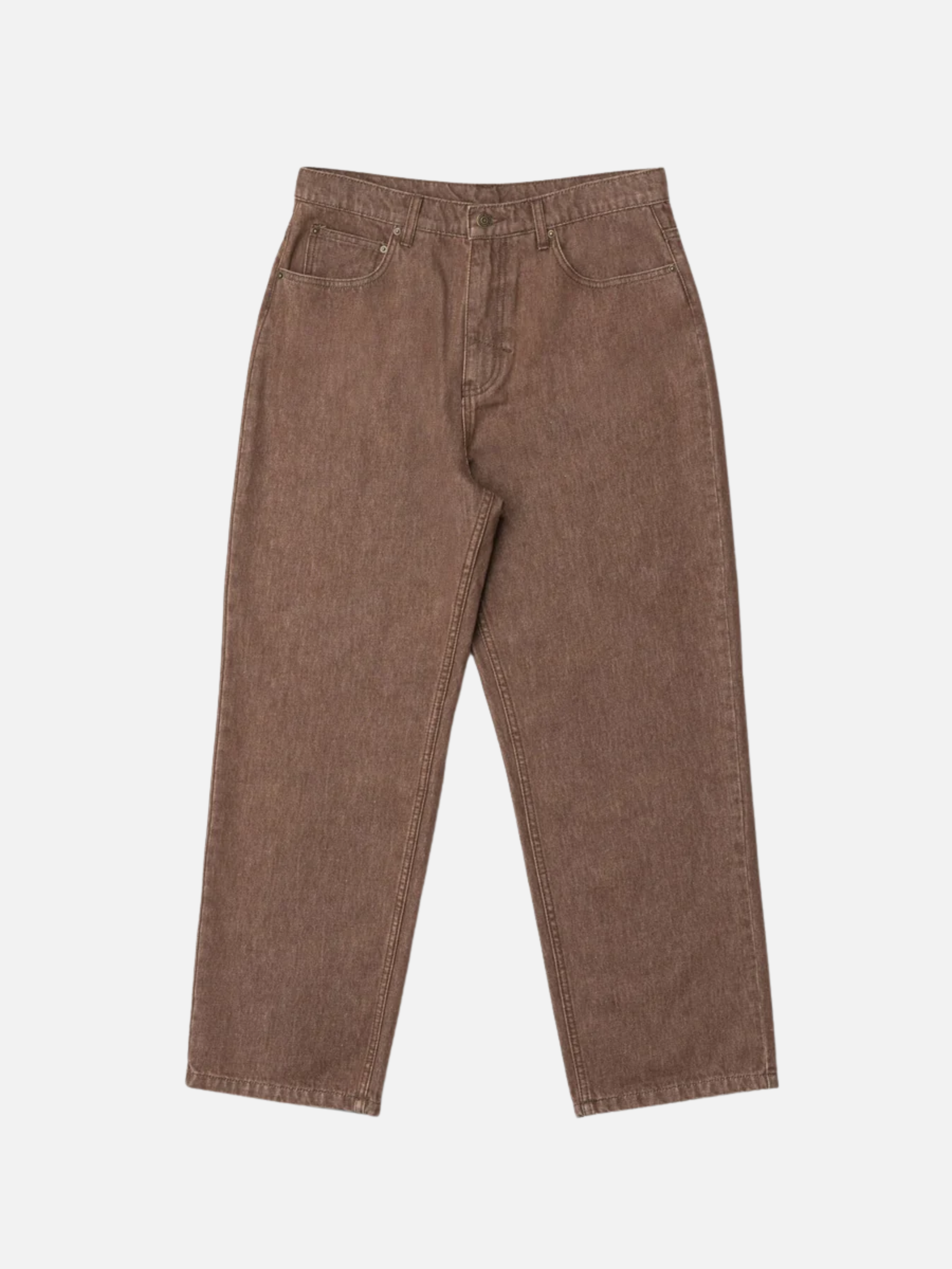 Rhythm Essential Jean Washed Brown Men's Straight Leg Relaxed Fit Denim Jean For Men Athens GA Georgia Kempt Menswear Store Near Me