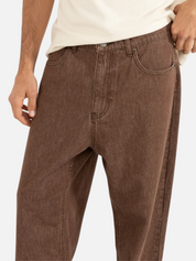 Rhythm Essential Jean Washed Brown Men's Straight Leg Relaxed Fit Denim Jean For Men Athens GA Georgia Kempt Menswear Store Near Me