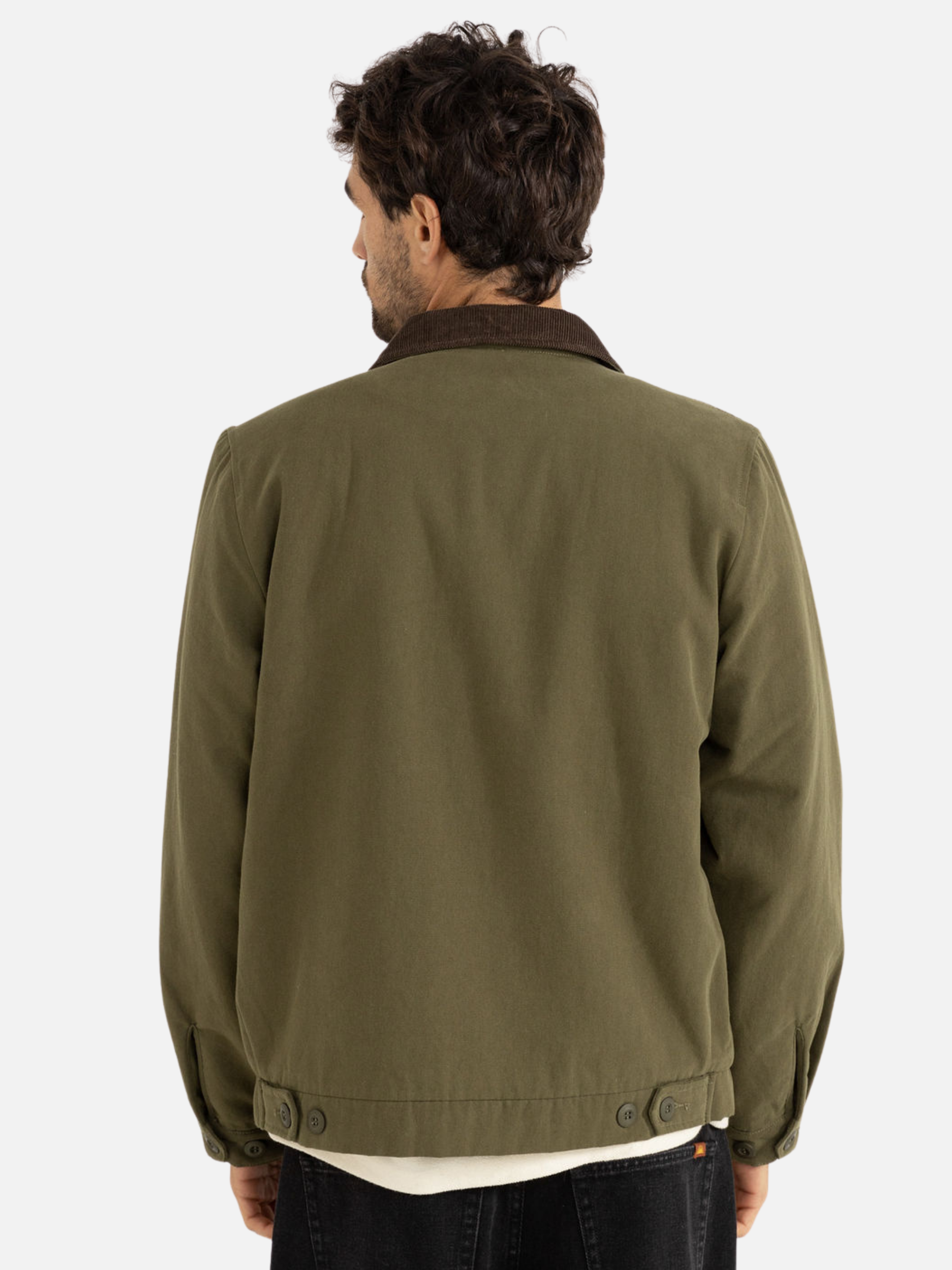 Rhythm James Jacket Olive Collared LS Long Sleeve Men’s Outerwear Top for Fall Winter Athens GA Georgia Kempt Menswear Store Near Me