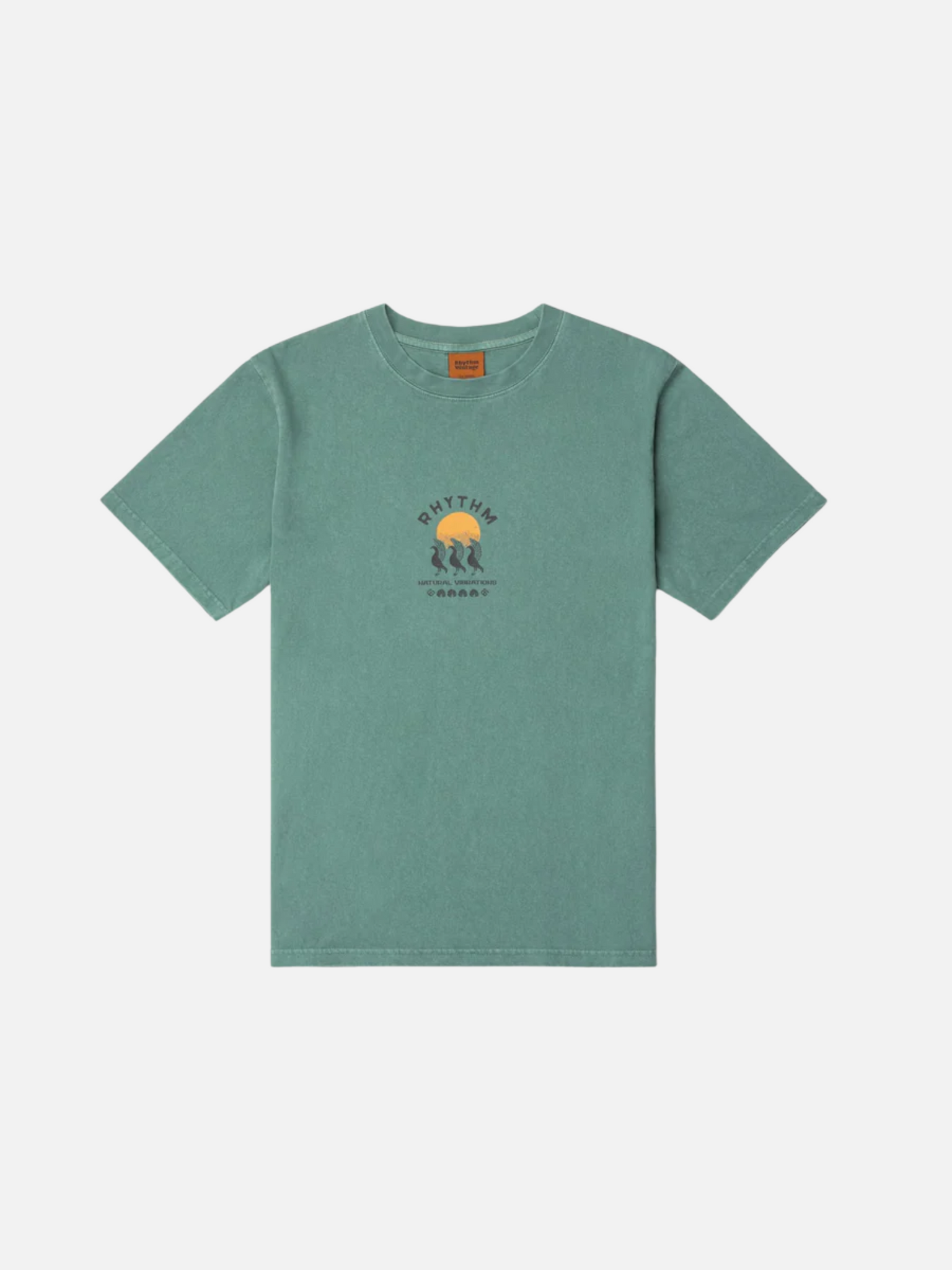 Rhythm Natural Vibrations Vintage SS Short Sleeve T-Shirt Vintage Green Men's Jersey Knit Graphic Tee For Men Athens GA Georgia Kempt Menswear Store Near Me