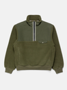 Rhythm Livin Pfeiffer Sherpa Fleece  Pullover Olive Green Men's LS Long Sleeve Half-Zip For Men Athens GA Georgia Kempt Menswear Store Near Me