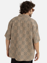 Rhythm Tanner Check SS Short Sleeve Shirt Tobacco Men's Relaxed Fit Button Up Casual Shirt For Men Athens GA Georgia Kempt Menswear Store Near Me