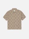 Rhythm Tanner Check SS Short Sleeve Shirt Tobacco Men's Relaxed Fit Button Up Casual Shirt For Men Athens GA Georgia Kempt Menswear Store Near Me
