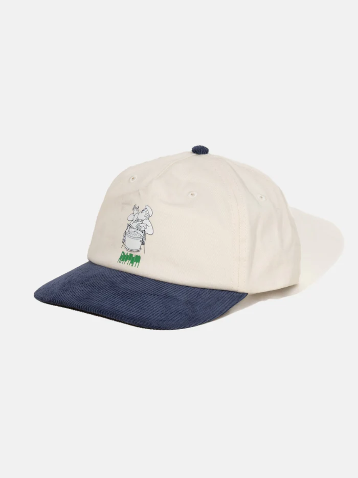 rhythm taste it cap white twill cotton canvas navy blue corduroy bill snapback kempt athens ga georgia men's clothing store
