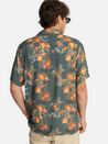 rhythm tropical paisley cuban ss short sleeve collared shirt 100% rayon pine green oran yellow floral design kempt athens ga georgia men's clothing store