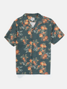 rhythm tropical paisley cuban ss short sleeve collared shirt 100% rayon pine green oran yellow floral design kempt athens ga georgia men's clothing store