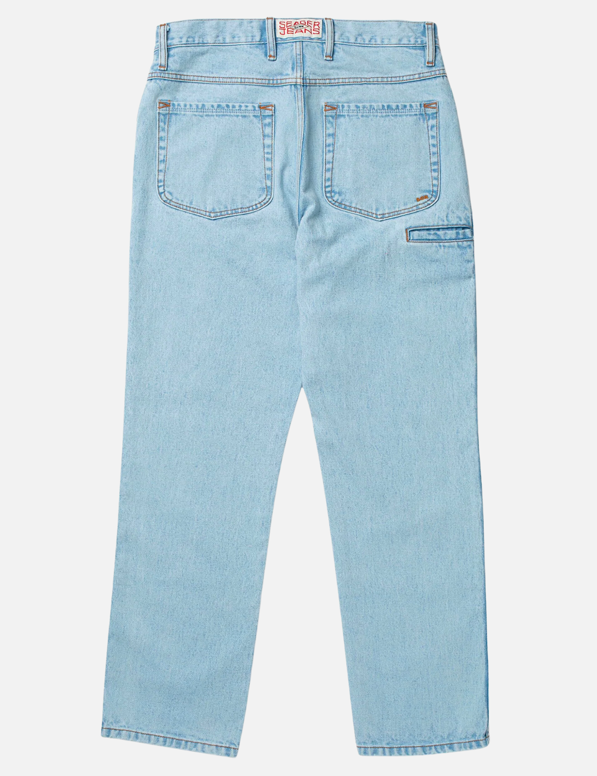 seager autry jean light wash indigo 100% cotton rigid denim pant cowboy straight relaxed fit kempt athens ga georgia men's clothing store