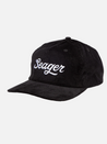 seager big black cotton corduroy snapback hat white embroidered seager logo kempt athens ga georgia men's clothing store