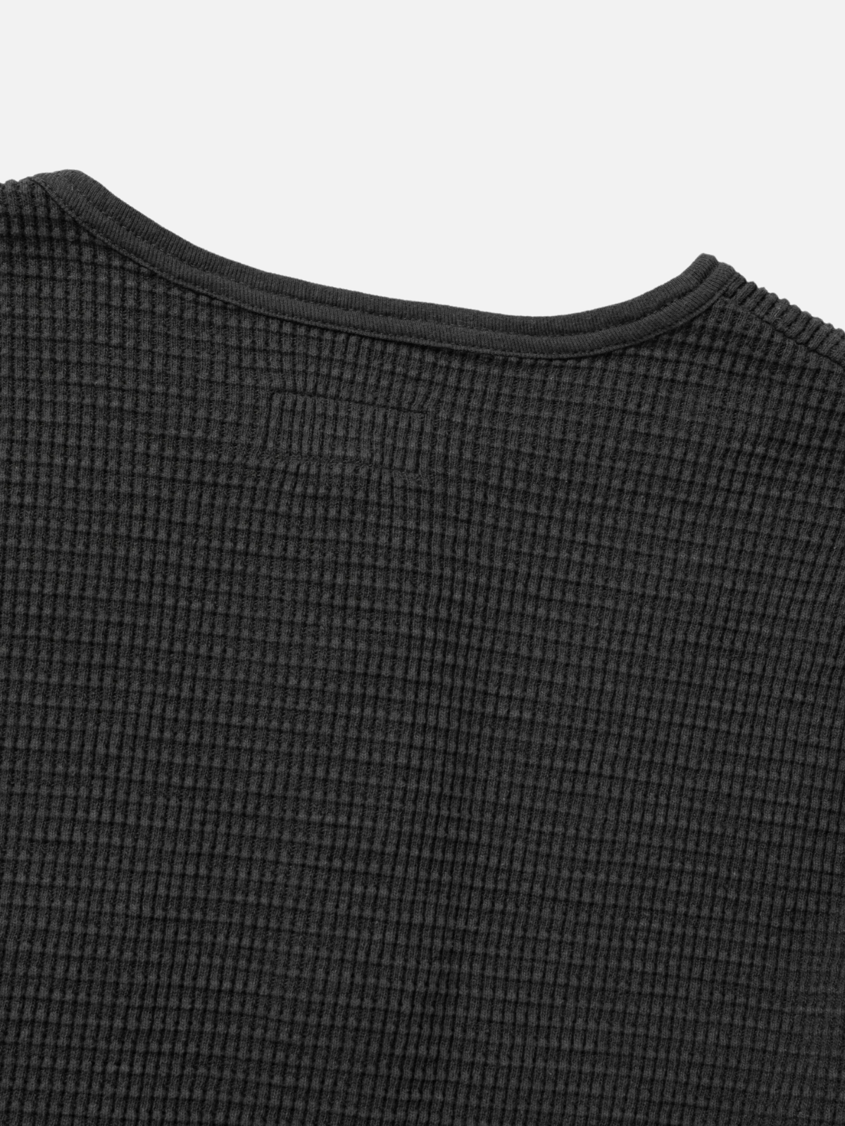 seager sawpit henley vintage black white brand embroidery on pocket waffle knit thermal ls long sleeve shirt kempt athens ga georgia men's clothing store