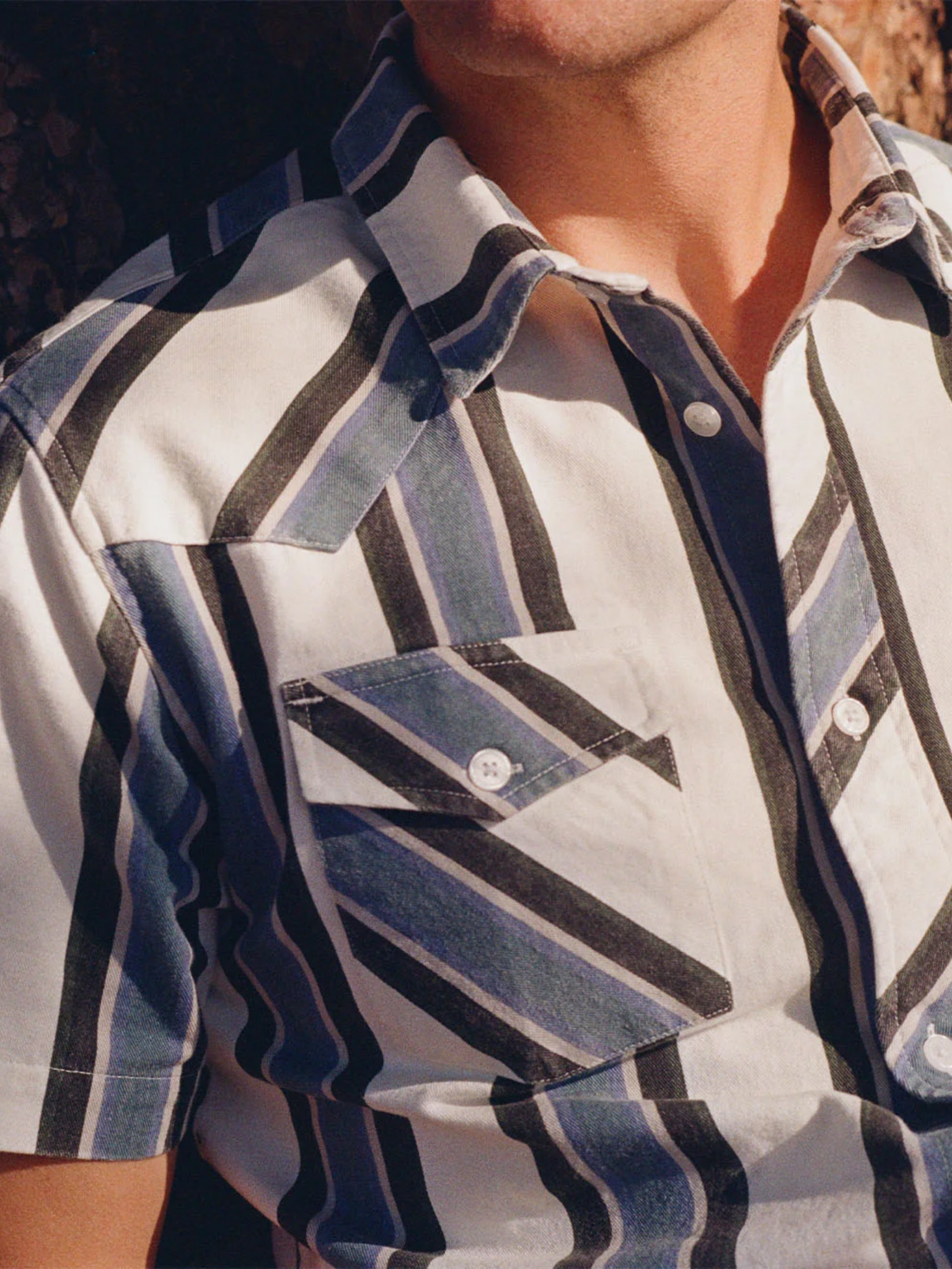 Seager Amarillo SS Western Stripe Shirt