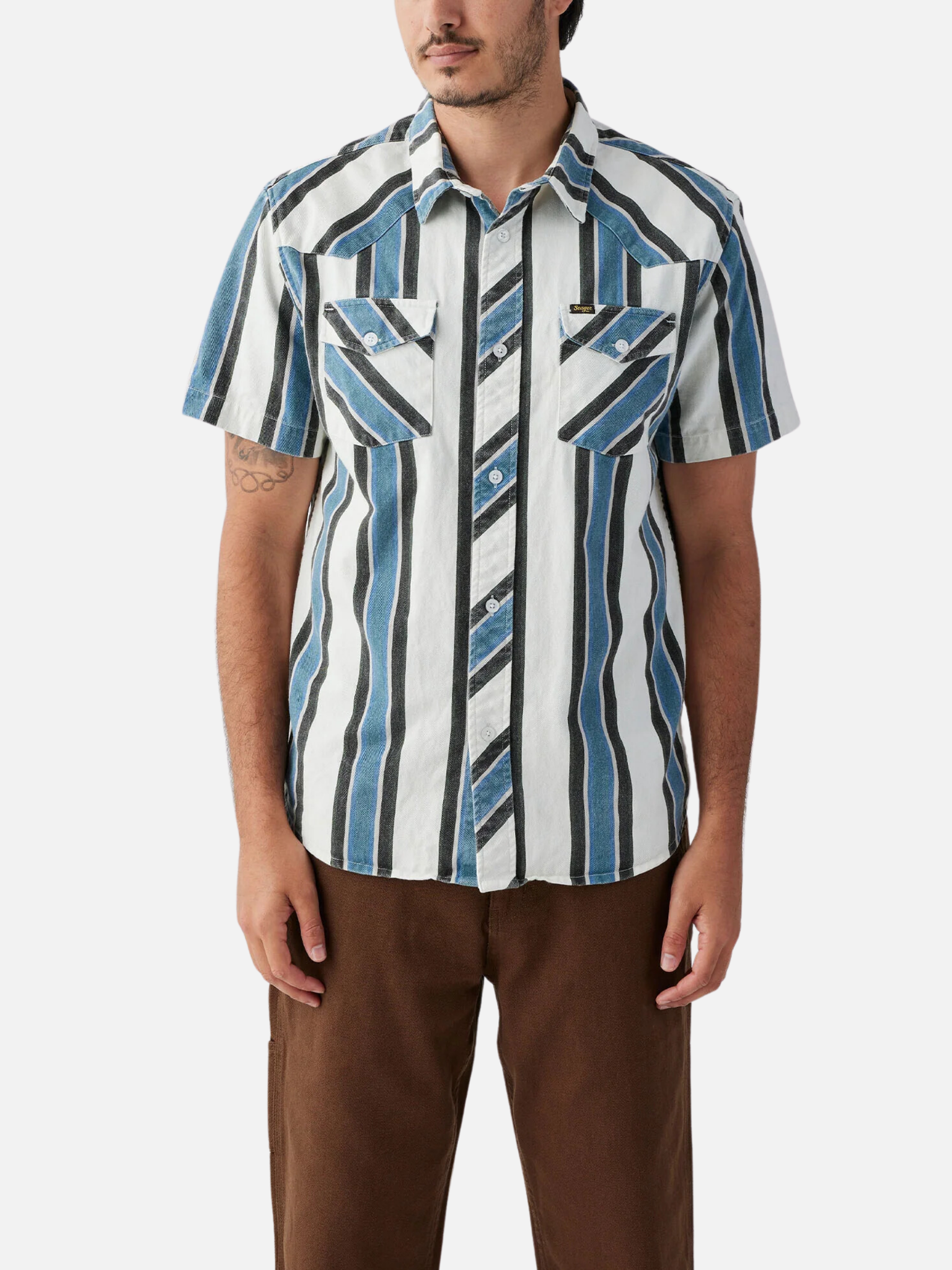 Seager Amarillo SS Western Stripe Shirt
