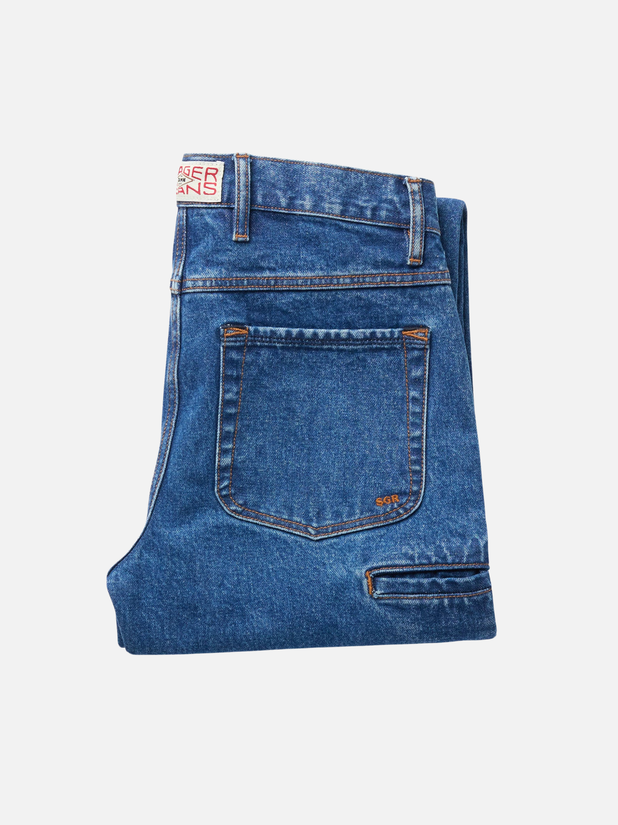 Seager Autry Jean Antique Wash Blue Men’s Relaxed Fit Jeans Denim Bottoms Kempt Athens Menswear Store