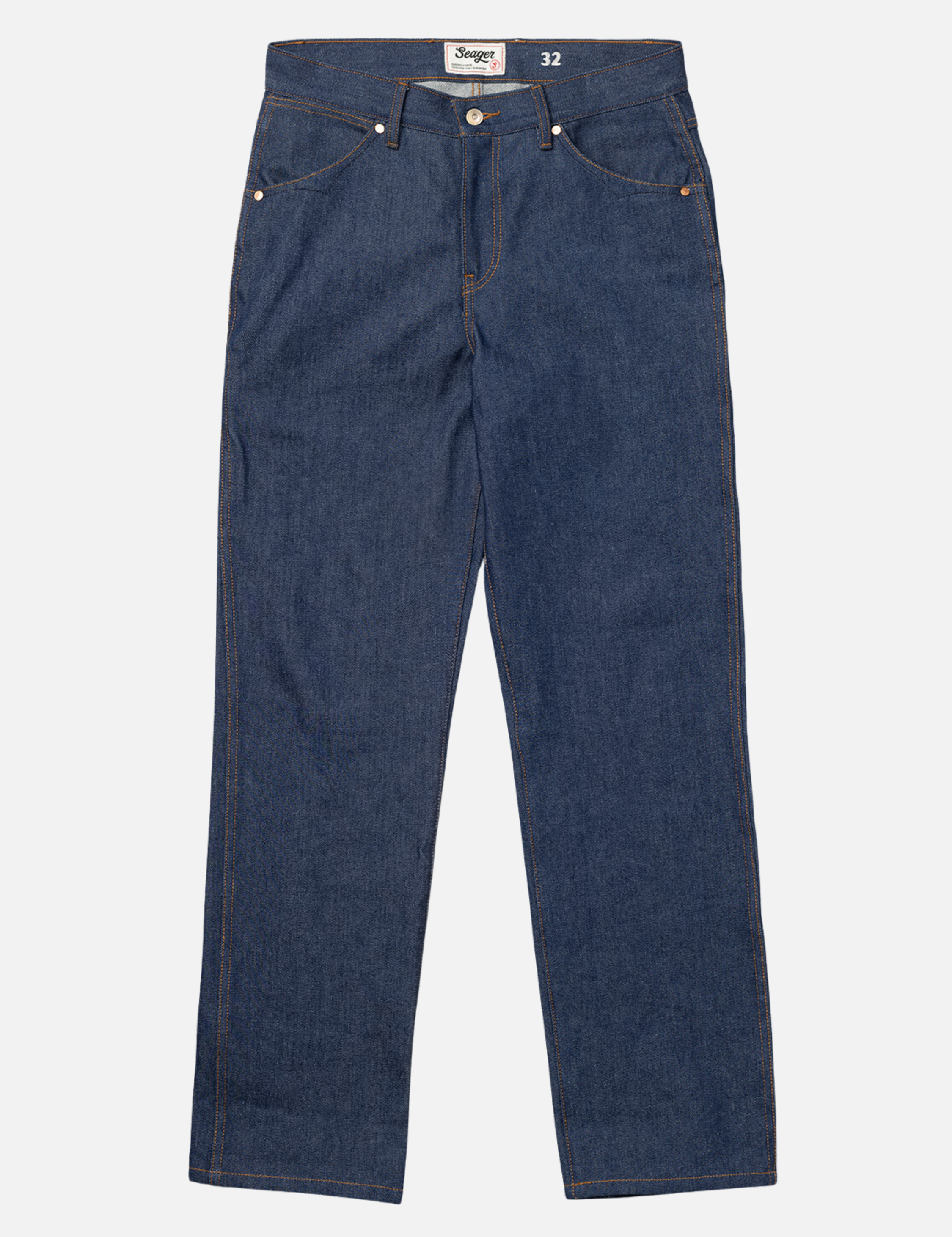 Seager Autry Jean Raw Indigo Blue Denim Men’s Bottom Bottoms Jeans Cotton Straight Relaxed Fit Athens GA Georgia Kempt Menswear Store Near Me