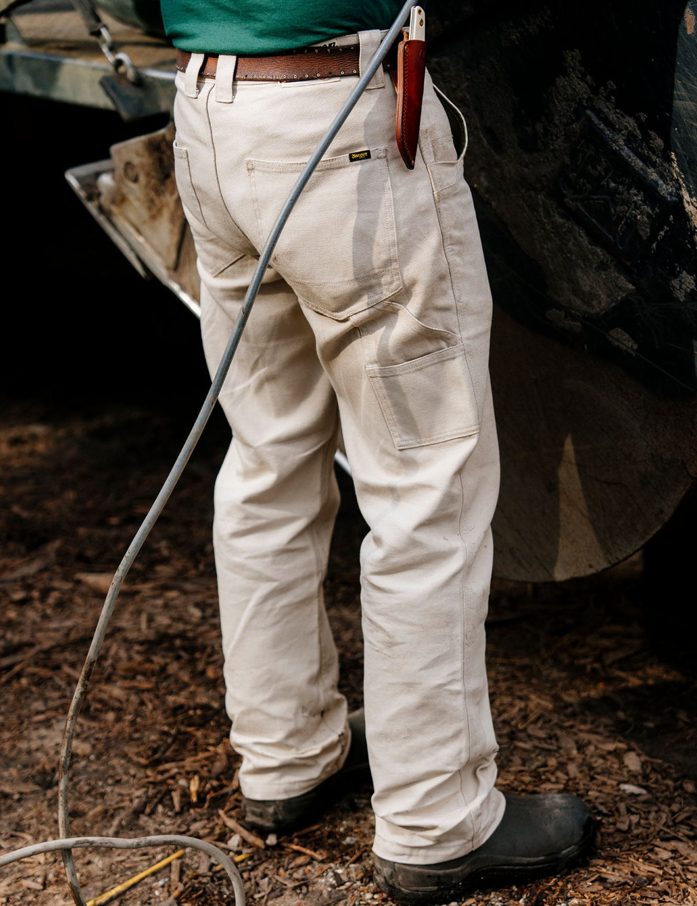 Seager Bison Cotton Canvas Pants Men’s Bottom Pant Stone Taupe Neutral Bottoms for Men Relaxed Straight Athens GA Georgia Kempt Menswear Store Near Me