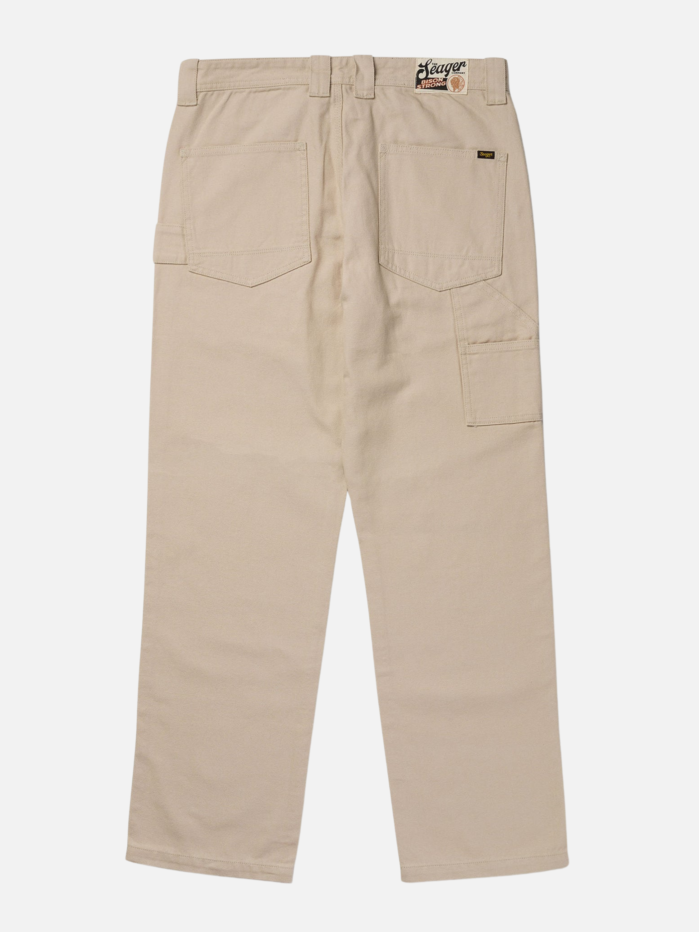 Seager Bison Cotton Canvas Pants Men’s Bottom Pant Stone Taupe Neutral Bottoms for Men Relaxed Straight Athens GA Georgia Kempt Menswear Store Near Me