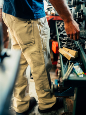 Seager Bison Cotton Canvas Pants Men’s Bottom Pant Stone Taupe Neutral Bottoms for Men Relaxed Straight Athens GA Georgia Kempt Menswear Store Near Me