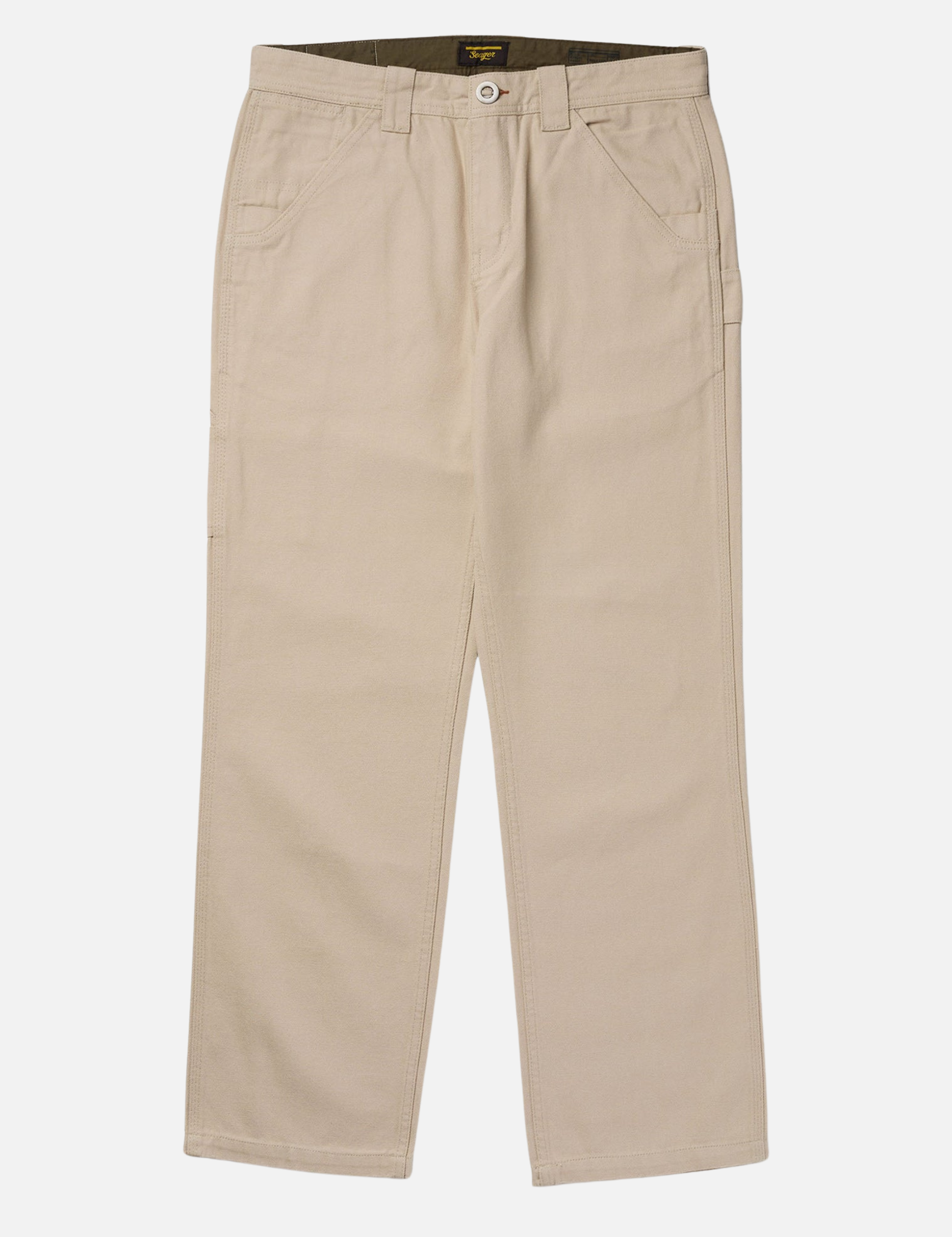 Seager Bison Cotton Canvas Pants Men’s Bottom Pant Stone Taupe Neutral Bottoms for Men Relaxed Straight Athens GA Georgia Kempt Menswear Store Near Me