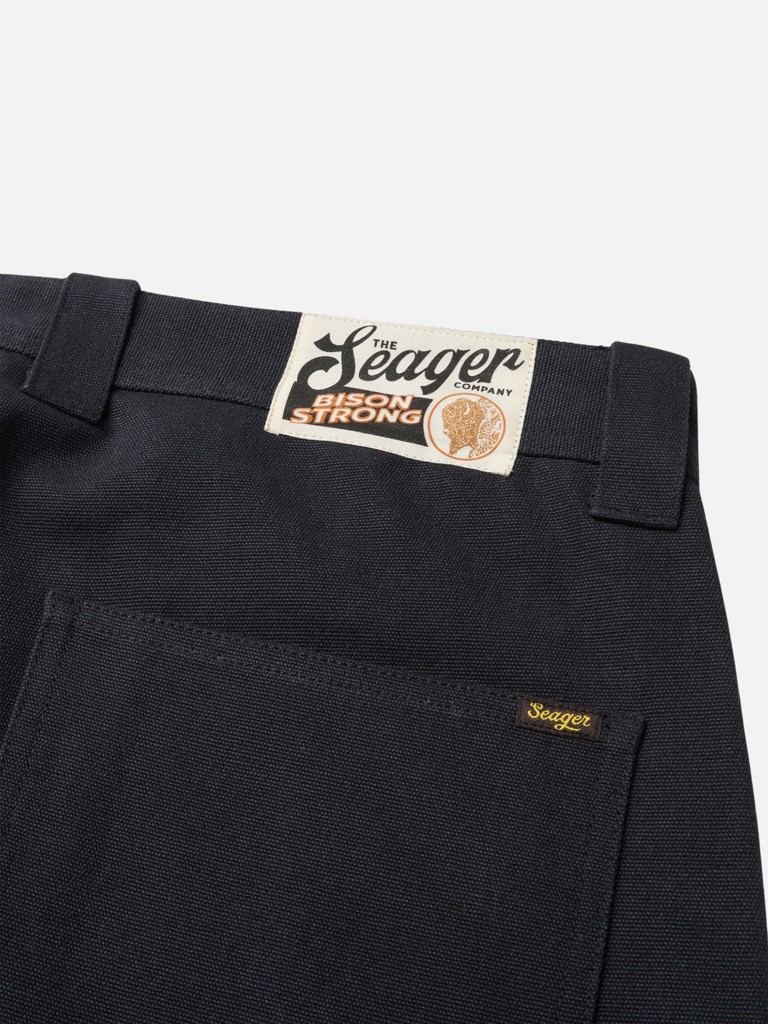 Seager Bison Double Knee Canvas Duck Cotton Pants Black Relaxed Fit Athens GA Georgia Kempt Menswear Store Near Me