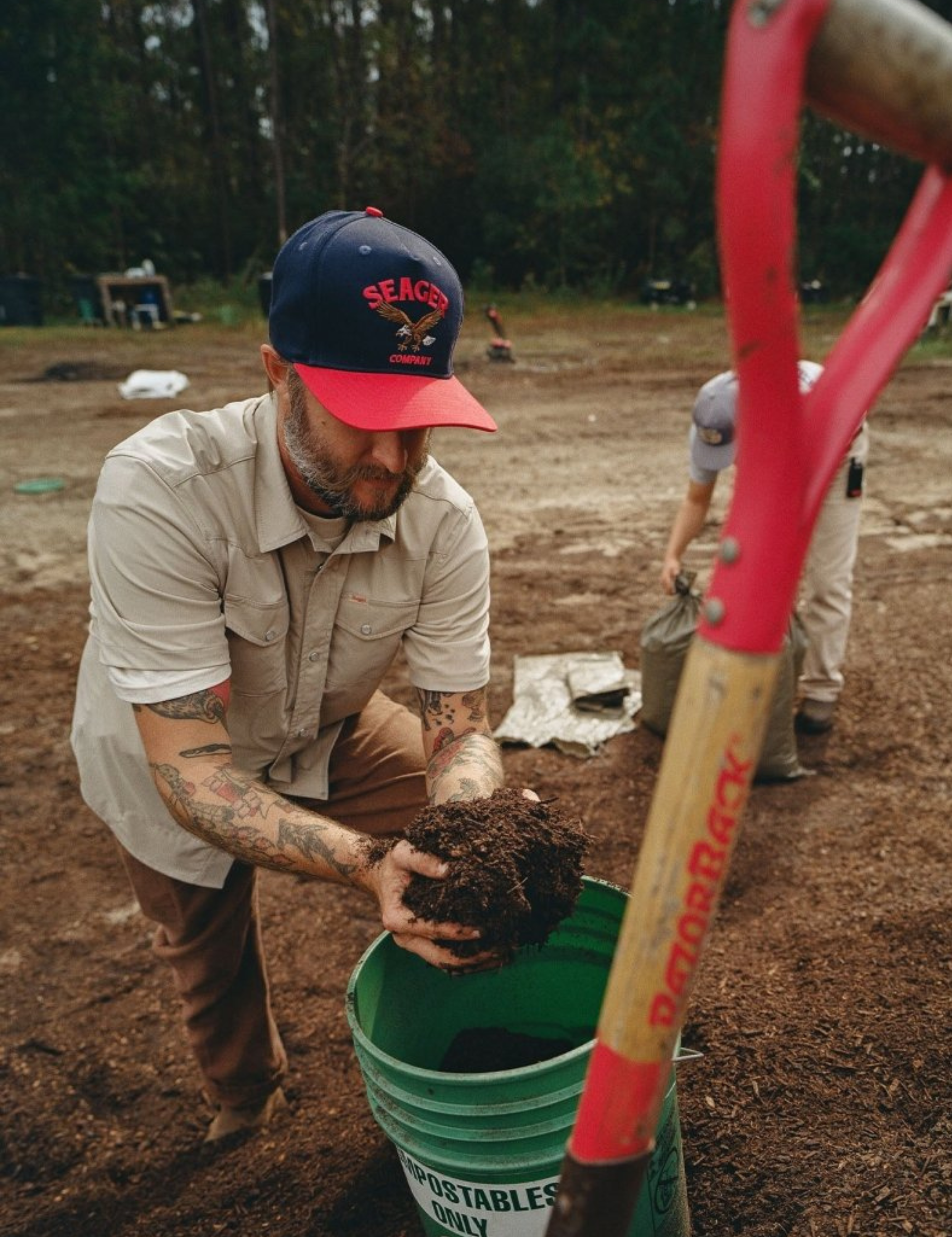 Seager Bradley Snapback Navy Blue Red Western Americana Snapback Men’s Hats Accessories Athens GA Georgia Kempt Menswear Store Near Me