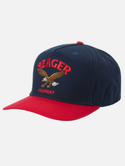 Seager Bradley Snapback Navy Blue Red Western Americana Snapback Men’s Hats Accessories Athens GA Georgia Kempt Menswear Store Near Me