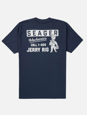 Seager Jerry Rig Tee Navy Blue White Graphic Tee Design Men’s Tops T-Shirts for Men SS Short Sleeve Shirt Athens GA Georgia Kempt Menswear Store Near Me