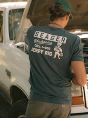 Seager Jerry Rig Tee Navy Blue White Graphic Tee Design Men’s Tops T-Shirts for Men SS Short Sleeve Shirt Athens GA Georgia Kempt Menswear Store Near Me