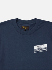 Seager Jerry Rig Tee Navy Blue White Graphic Tee Design Men’s Tops T-Shirts for Men SS Short Sleeve Shirt Athens GA Georgia Kempt Menswear Store Near Me