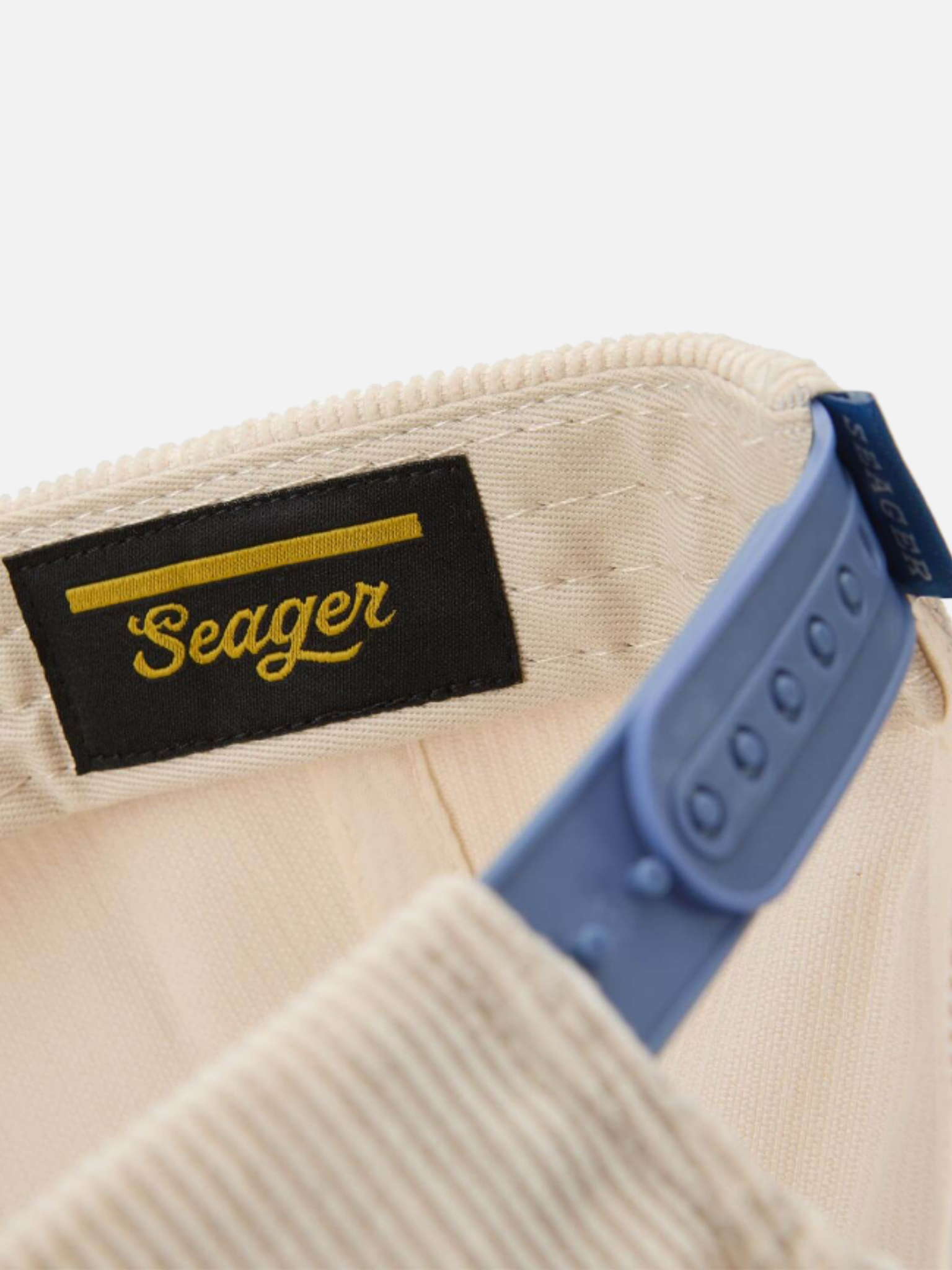 Seager Los Rios Corduroy Snapback Contrast Brim Stitching Cream Blue Men’s Hats Hat for Men Accessories Accessory Athens GA Georgia Kempt Menswear Store Near Me