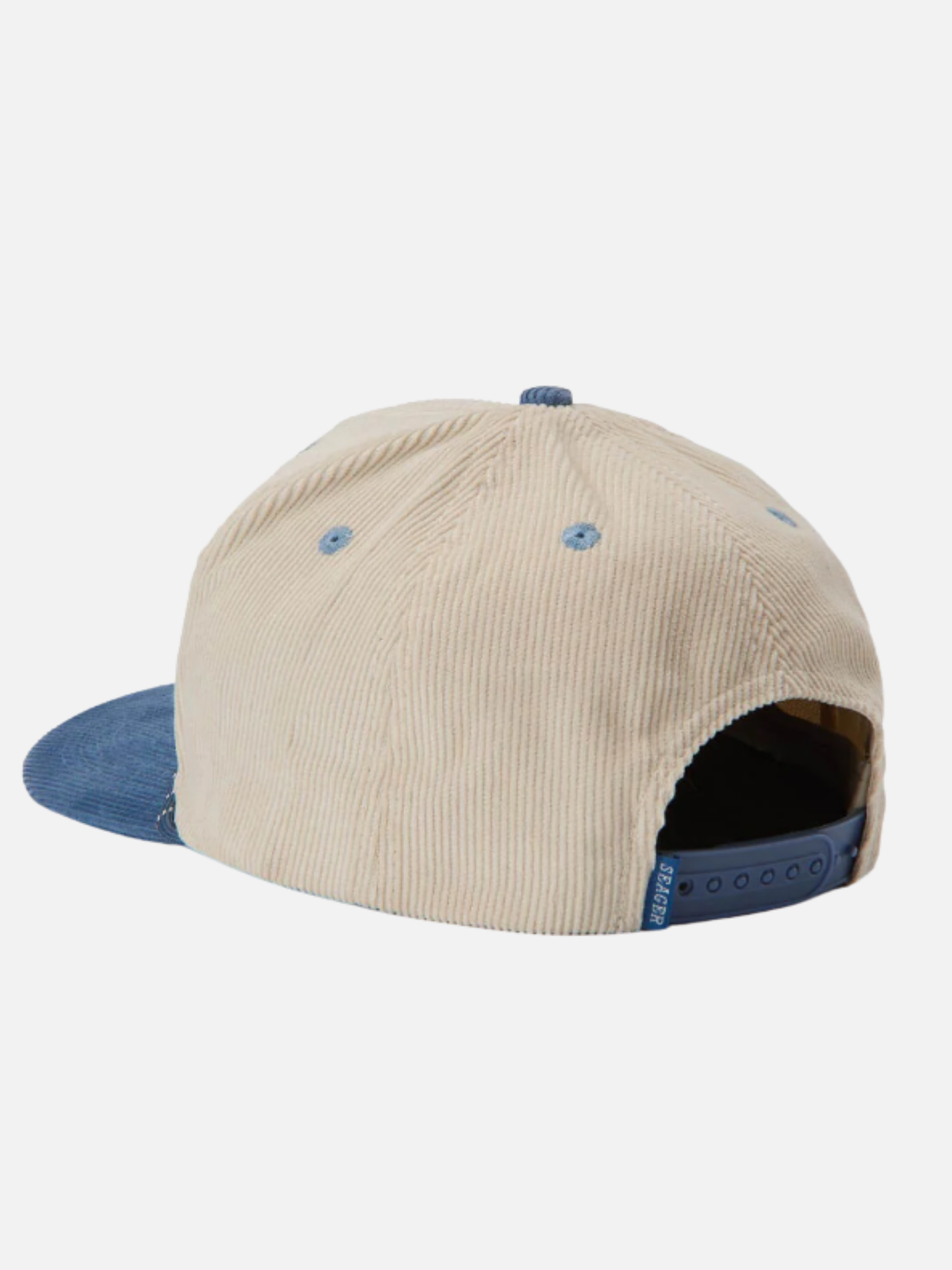 Seager Los Rios Corduroy Snapback Contrast Brim Stitching Cream Blue Men’s Hats Hat for Men Accessories Accessory Athens GA Georgia Kempt Menswear Store Near Me