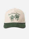Seager Los Rios Corduroy Snapback Hat Two Tone Natural Ivory Cream Pine Green High Profile Athens GA Georgia Kempt Menswear Store Near Me