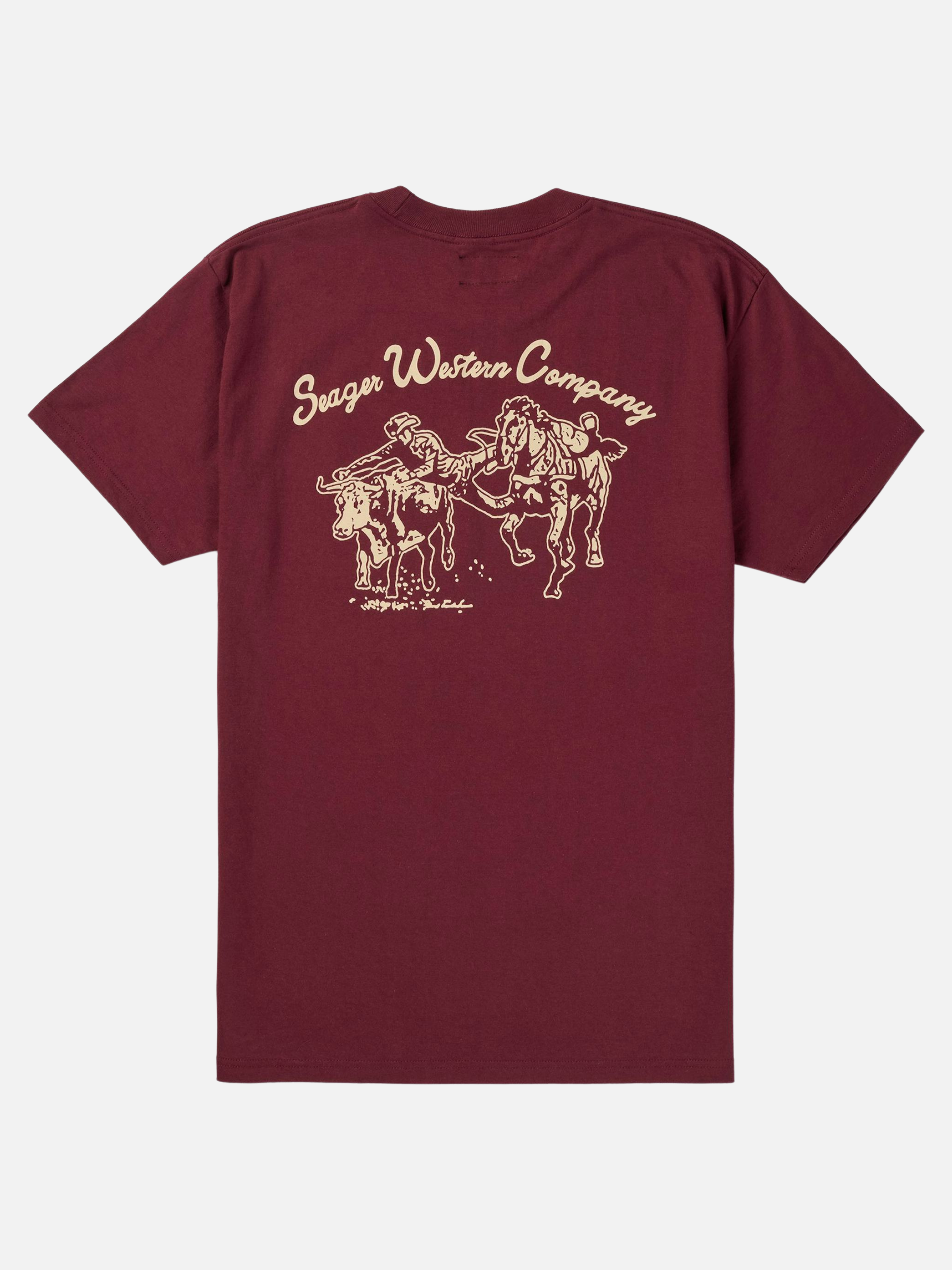 Seager Los Rios Tee Graphic T-Shirt Burgundy Red SS Short Sleeve Men’s Tops for Men Athens GA Georgia Kempt Menswear Store Near Me