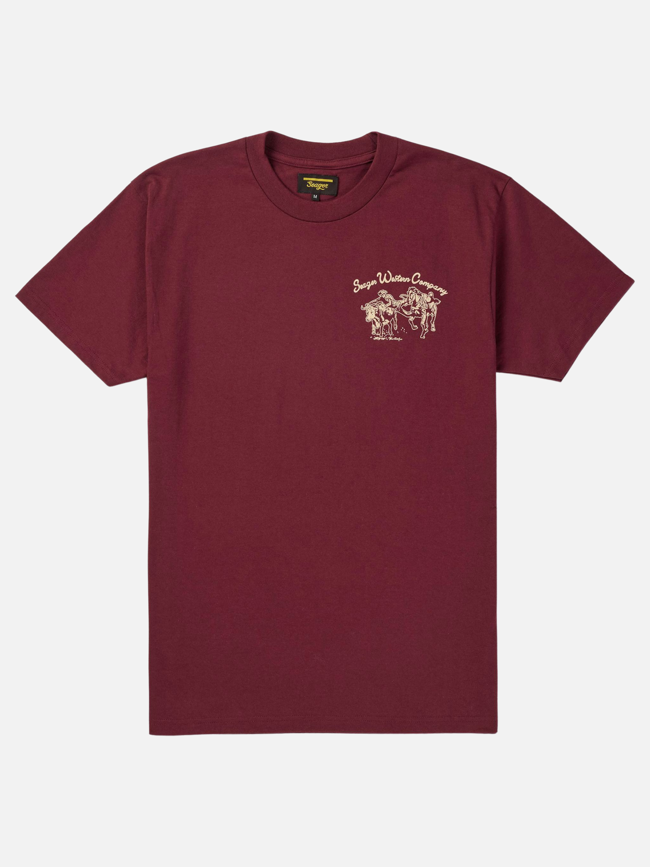 Seager Los Rios Tee Graphic T-Shirt Burgundy Red SS Short Sleeve Men’s Tops for Men Athens GA Georgia Kempt Menswear Store Near Me