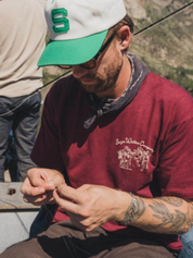 Seager Los Rios Tee Graphic T-Shirt Burgundy Red SS Short Sleeve Men’s Tops for Men Athens GA Georgia Kempt Menswear Store Near Me