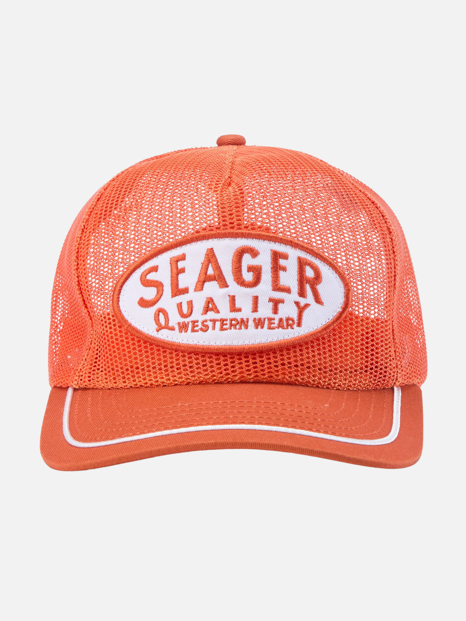 Seager Old Town All Mesh Snapback Blaze Orange Adjustable Men’s Headwear Athens GA Georgia Kempt Menswear Store Near Me