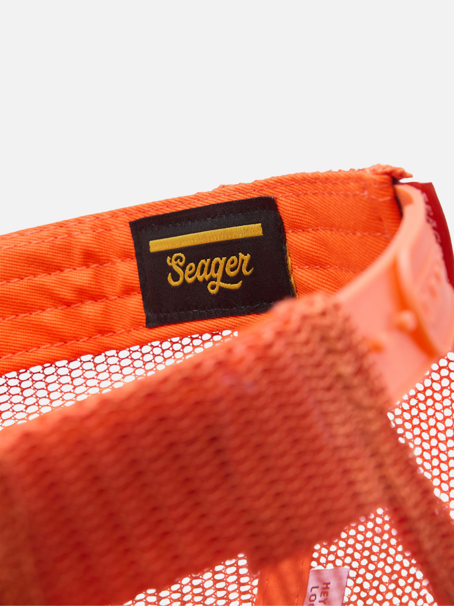 Seager Old Town All Mesh Snapback Blaze Orange Adjustable Men’s Headwear Athens GA Georgia Kempt Menswear Store Near Me